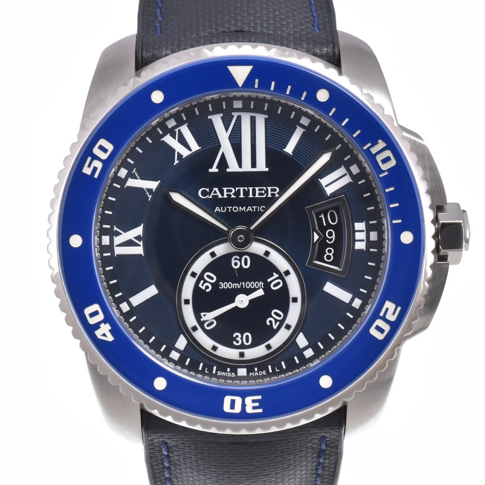 with paper CARTIER Calibur de Cartier diver WSCA0010 blue Dial Automatic Men's
 Watch M#151137