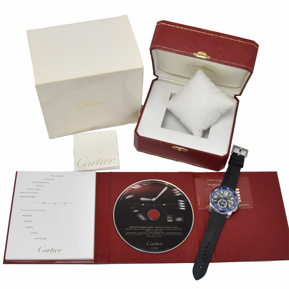 with paper CARTIER Calibur de Cartier diver WSCA0010 blue Dial Automatic Men's
 Watch M#151137