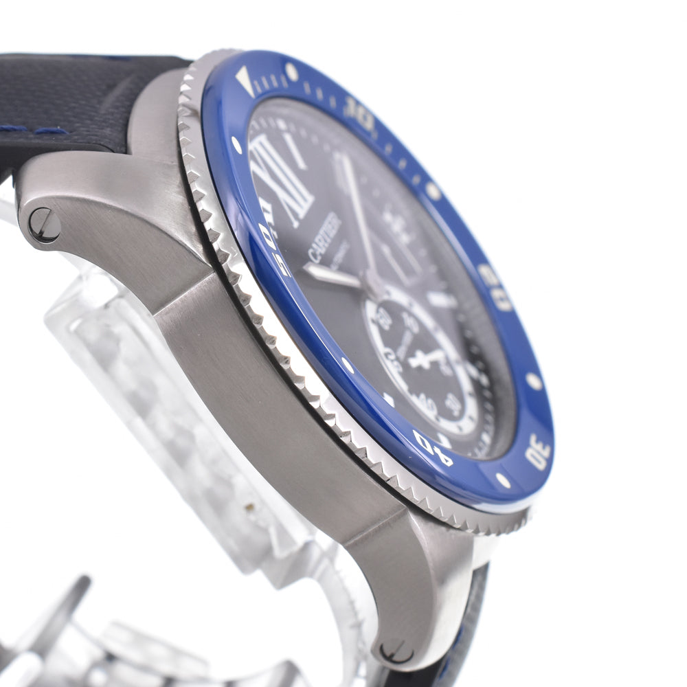 with paper CARTIER Calibur de Cartier diver WSCA0010 blue Dial Automatic Men's
 Watch M#151137