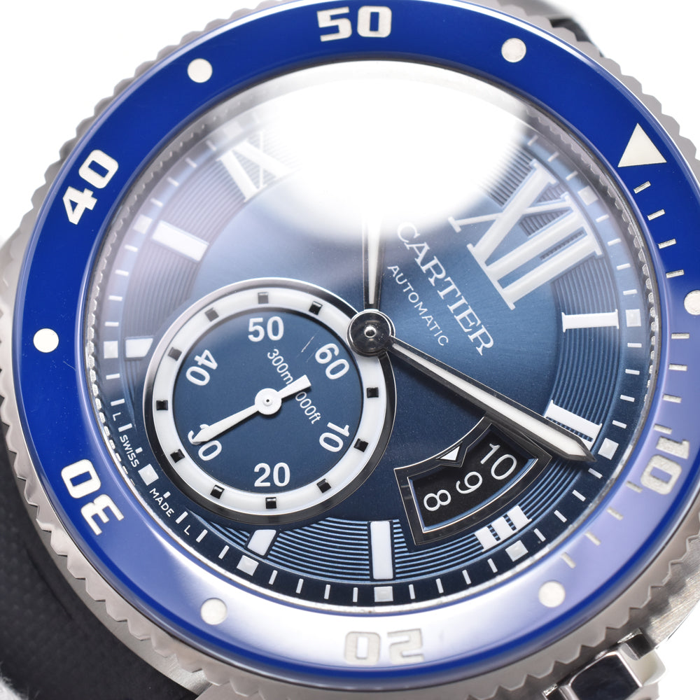 with paper CARTIER Calibur de Cartier diver WSCA0010 blue Dial Automatic Men's
 Watch M#151137