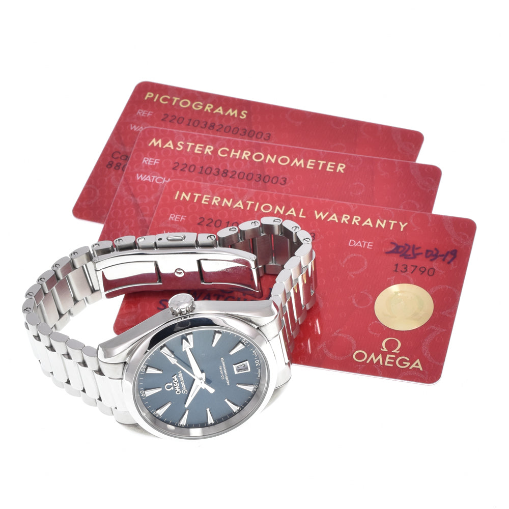 with paper OMEGA Seamaster Aqua Terra Shade 220.10.38.20.03.00﻿3 Atlantic Blue Dial Automatic Men's
 Watch O#151144
