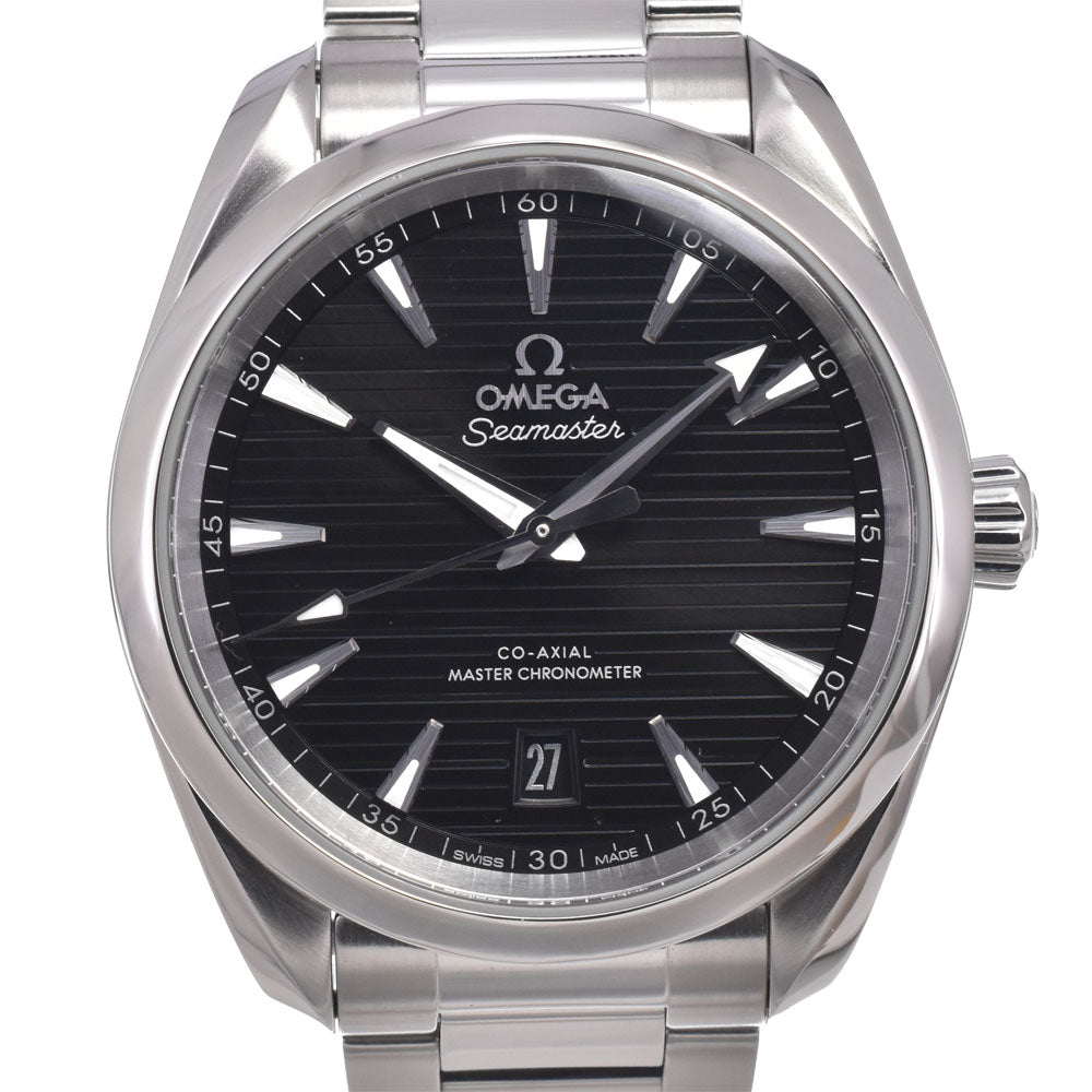 with paper OMEGA Seamaster Aqua Terra Coaxial 220.10.38.20.01.001 Date see-through back black Dial Automatic Men's
 Watch M#151145