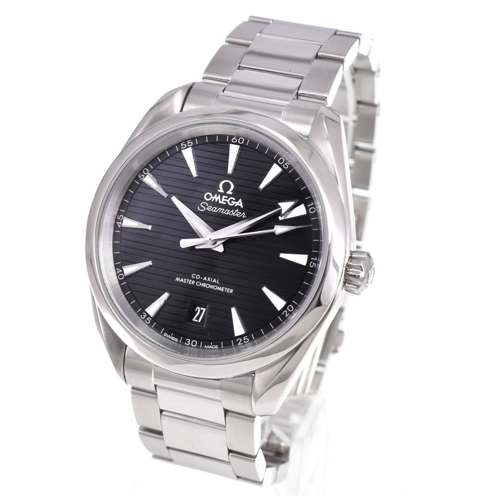 with paper OMEGA Seamaster Aqua Terra Coaxial 220.10.38.20.01.001 Date see-through back black Dial Automatic Men's
 Watch M#151145