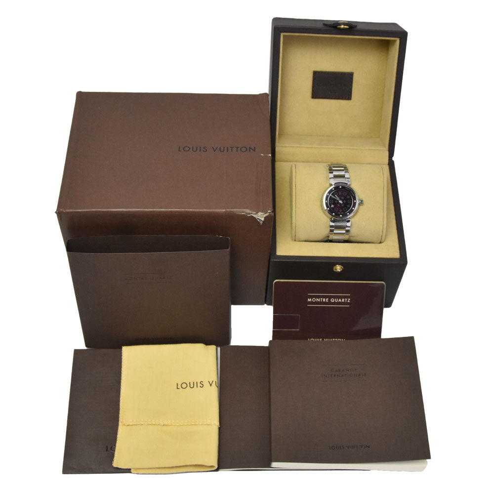with paper LOUIS VUITTON Tambour Q12M30 Brown Dial Quartz Ladies
 Watch N#151151