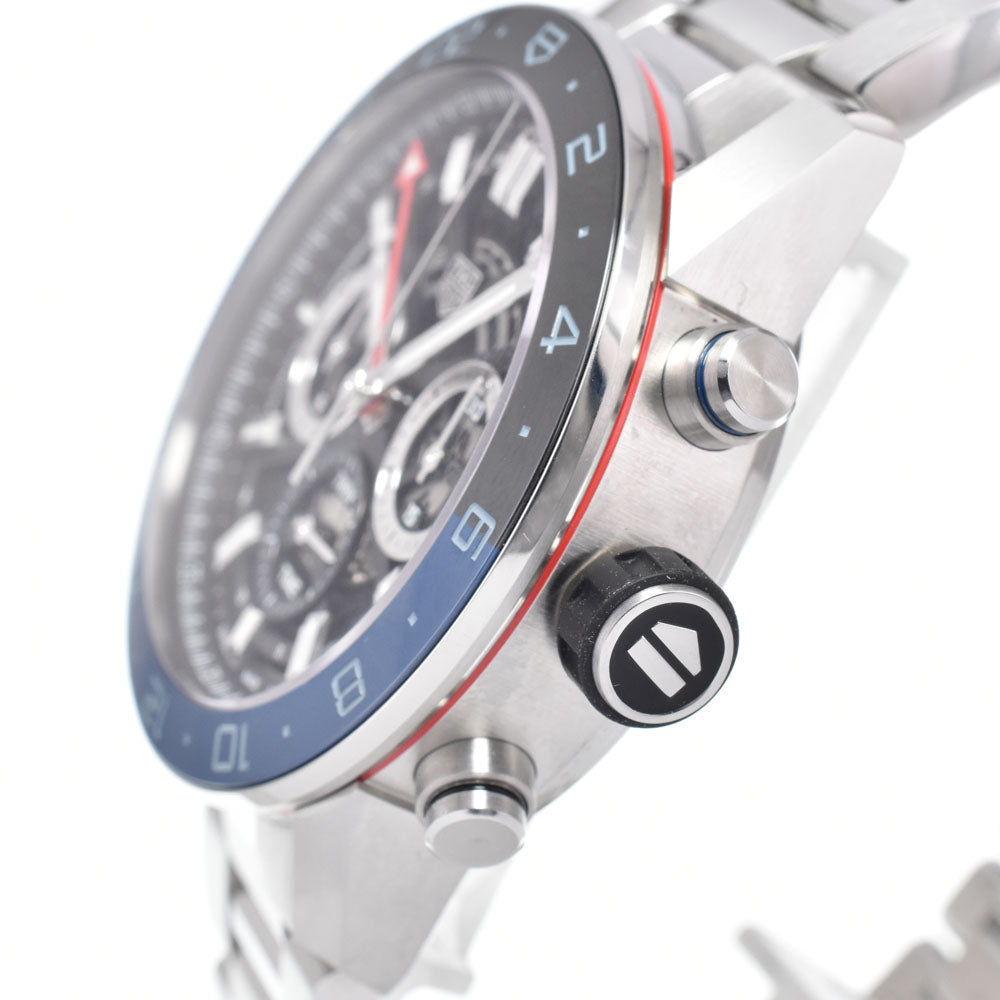 with paper TAG HEUER Carrera Caliber Heuer 02 CBG2A1Z.BA0658 GMT chronograph Black skeleton Dial Automatic Men's
 Watch M#151153