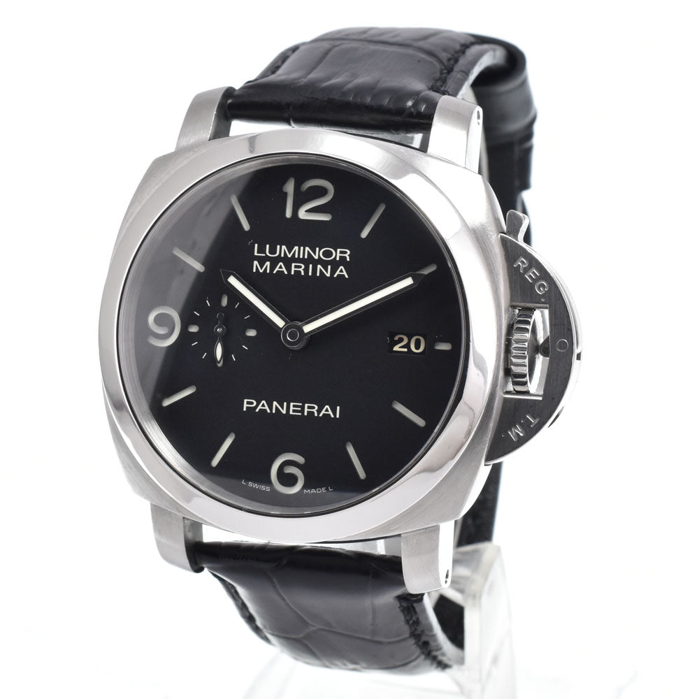 with paper PANERAI Luminor Marina 1950 3 Days PAM00312 Date black Dial Automatic Men's
 Watch N#151154