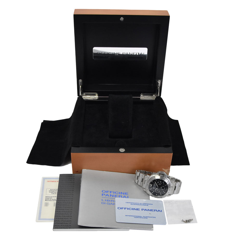 with paper PANERAI Luminor PAM00236 Chronograph Date black Dial Automatic Men's
 Watch N#151156