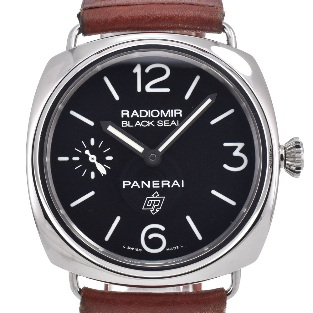with paper PANERAI Radio meal black seal PAM00380 Small second black Dial Hand Winding Men's
 Watch N#151158