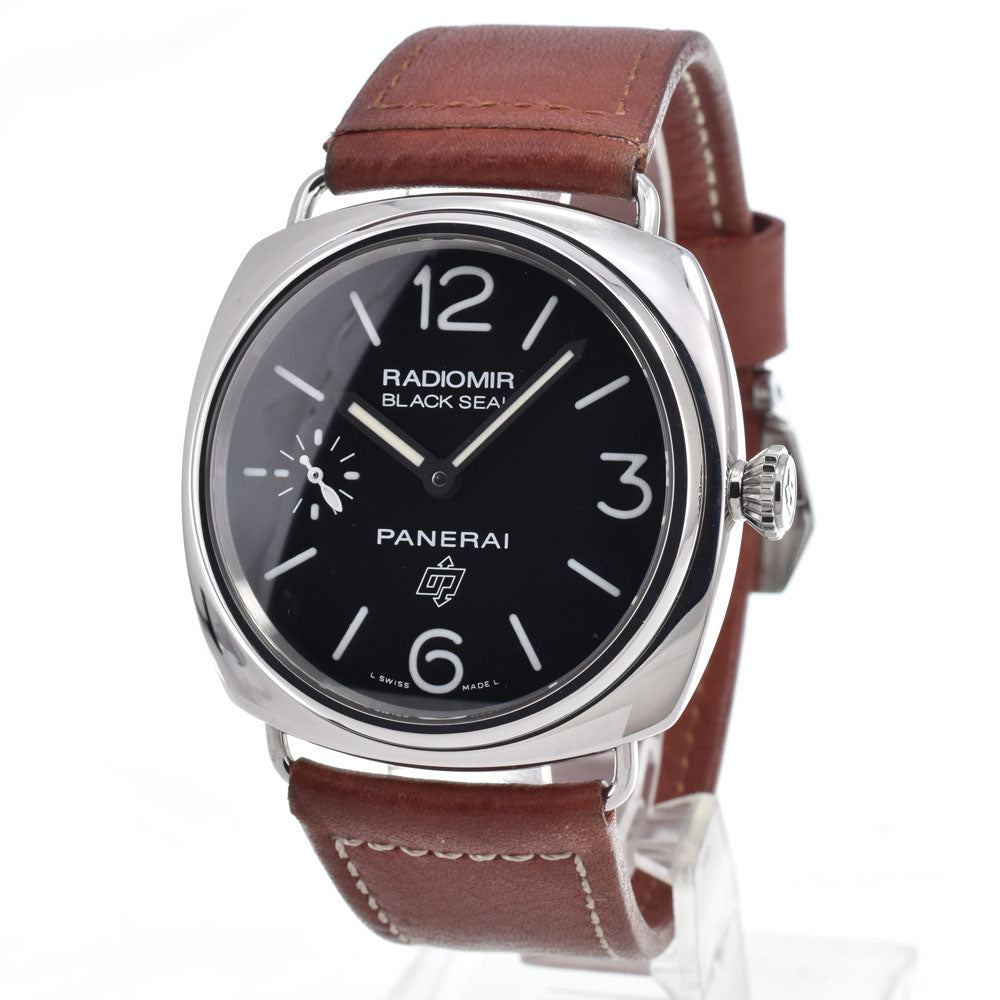 with paper PANERAI Radio meal black seal PAM00380 Small second black Dial Hand Winding Men's
 Watch N#151158