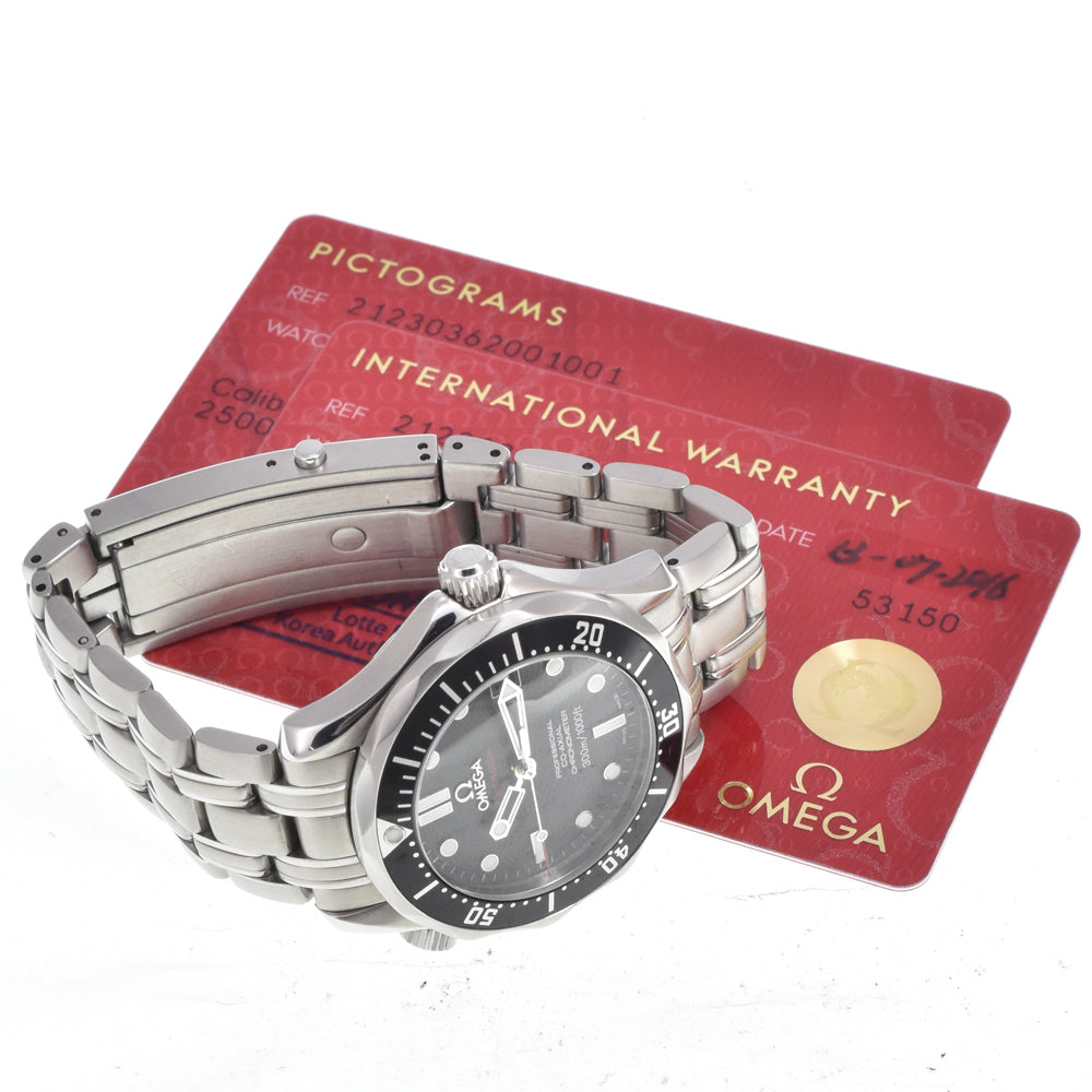 with paper OMEGA Seamaster 300M Co-Axial 212.30.36.20.01.001 black Dial Automatic Unisex
 Watch N#151159