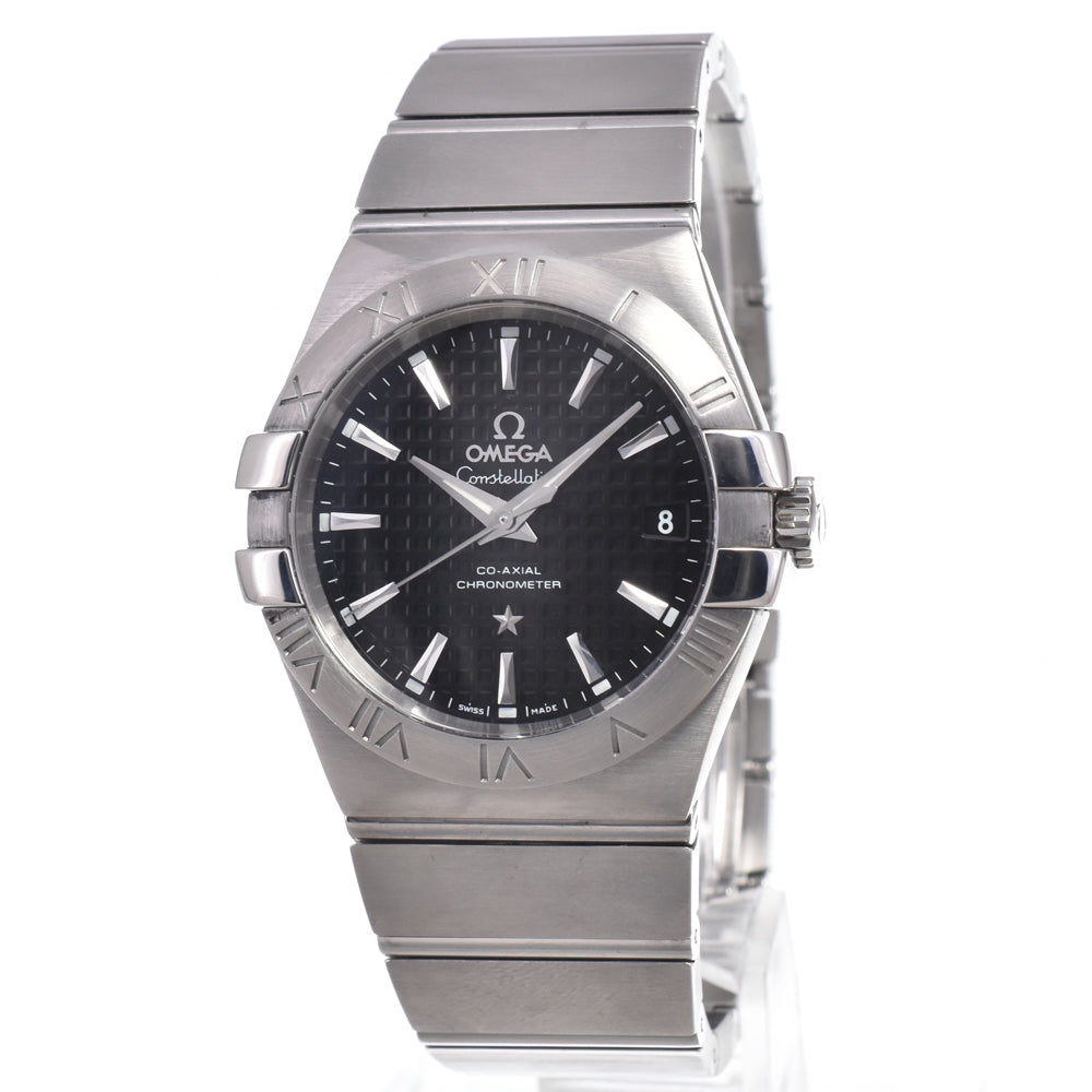with paper OMEGA Constellation 123.10.35.20.01.002 black Dial Automatic Men's
 Watch N#151160