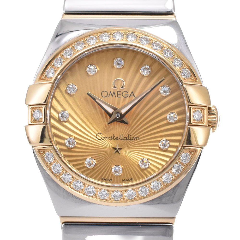 with paper OMEGA Constellation polish 123.25.24.60.58.002 diamond gold Dial Quartz Ladies
 Watch N#151162