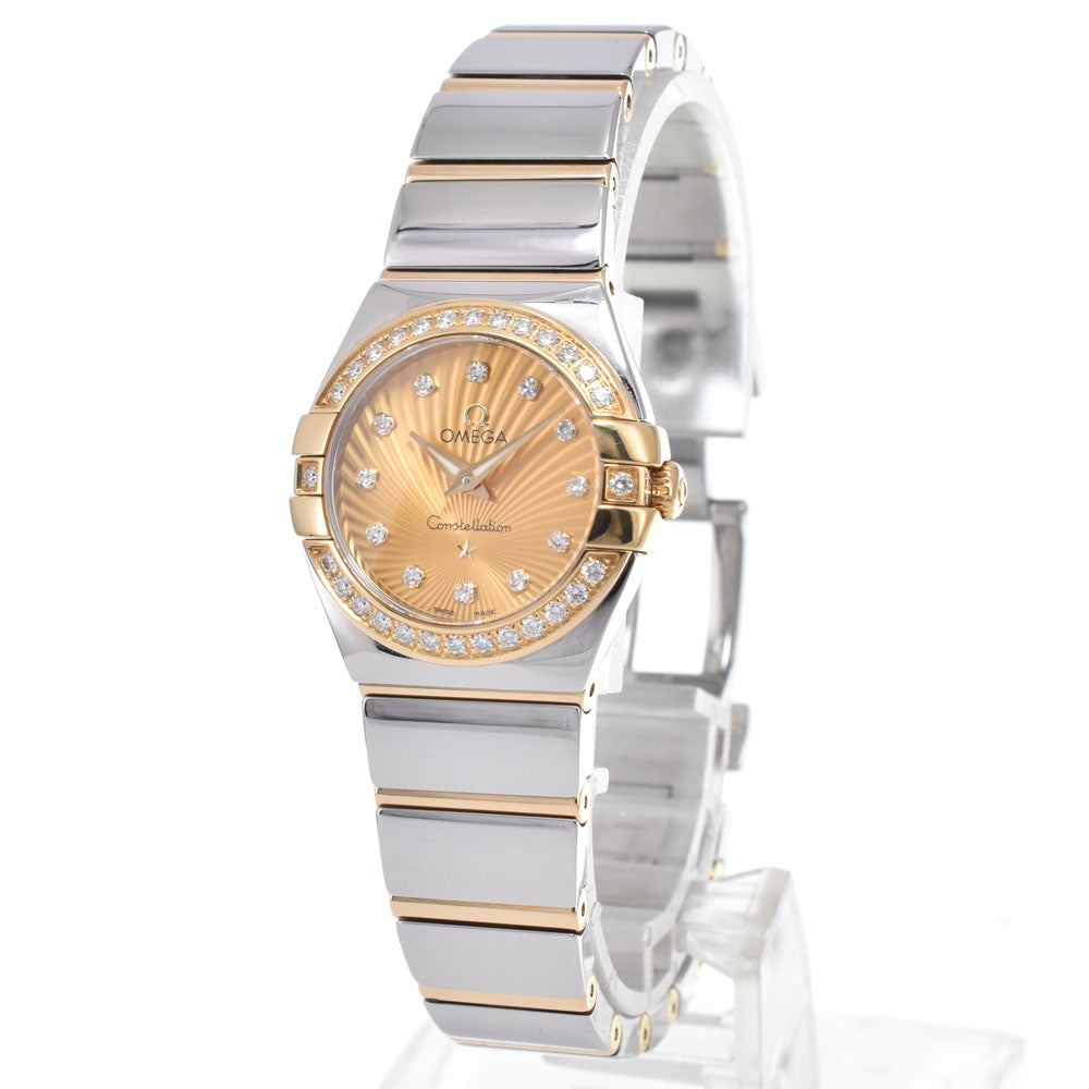 with paper OMEGA Constellation polish 123.25.24.60.58.002 diamond gold Dial Quartz Ladies
 Watch N#151162