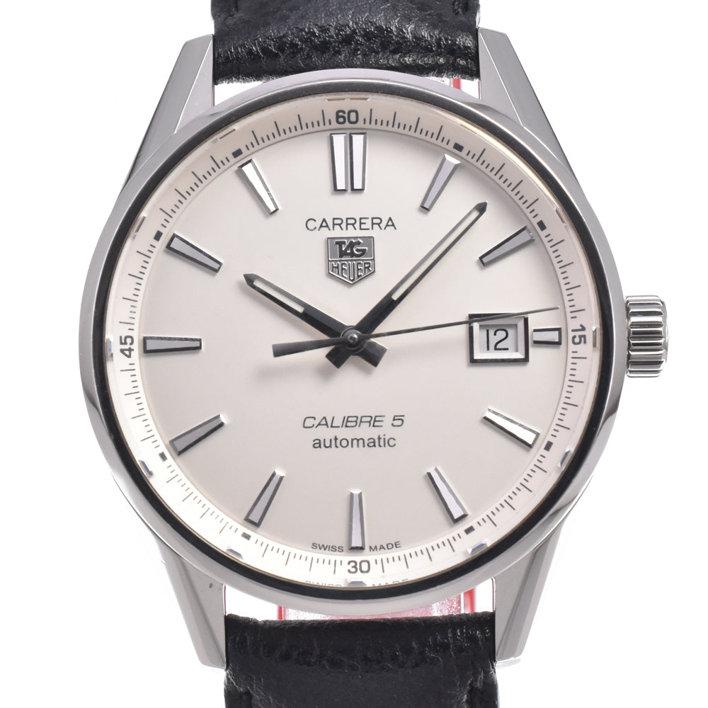 with paper TAG HEUER Carrera Caliber 5 WAR211B.FC6181 Silver Dial Automatic Men's
 Watch N#151163