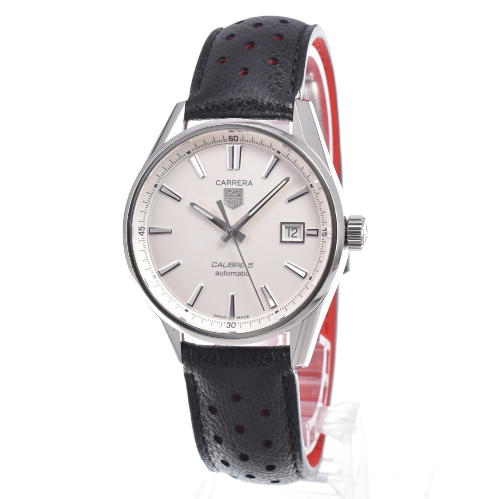 with paper TAG HEUER Carrera Caliber 5 WAR211B.FC6181 Silver Dial Automatic Men's
 Watch N#151163