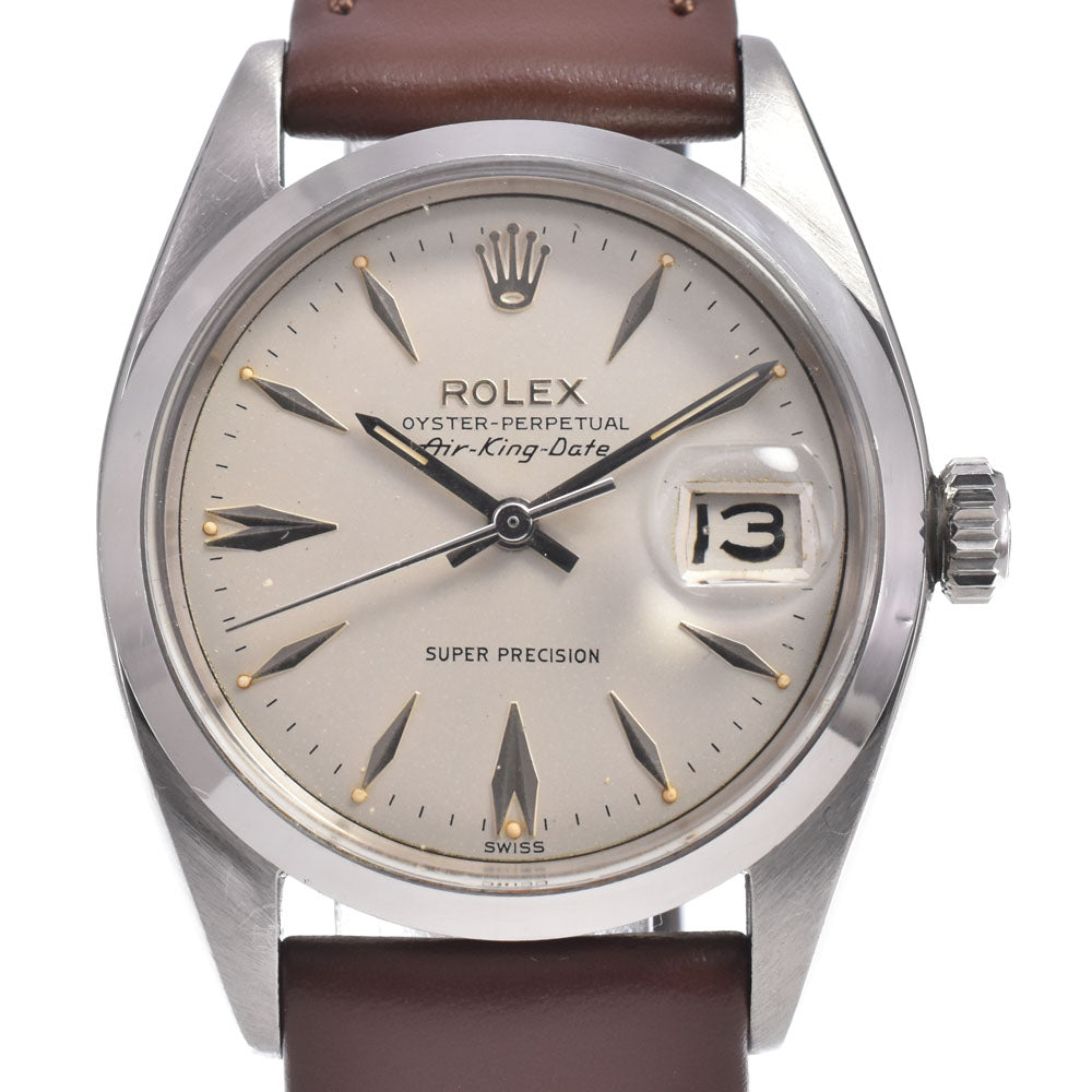 ROLEX Air King Oyster Perpetual 5700 Date Cal.1530 Silver Dial Automatic Men's
 Watch N#151164