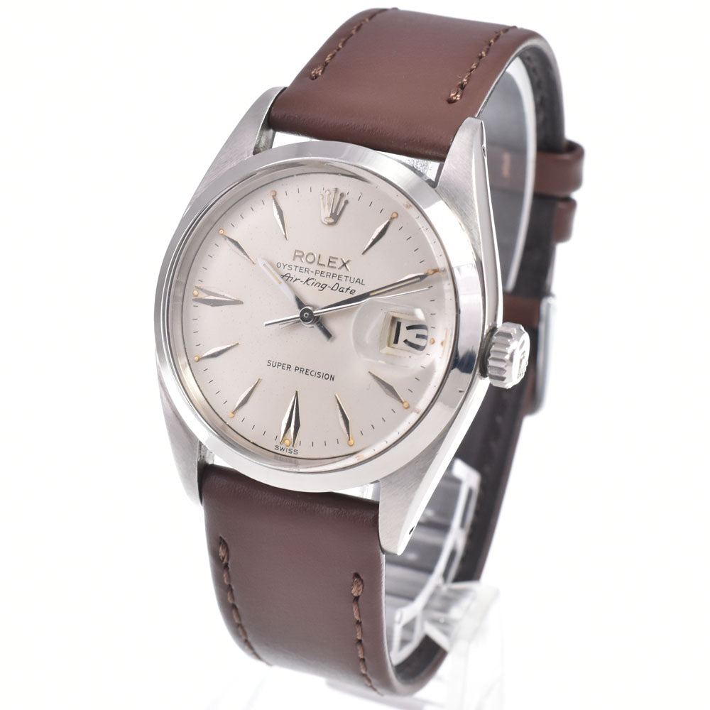 ROLEX Air King Oyster Perpetual 5700 Date Cal.1530 Silver Dial Automatic Men's
 Watch N#151164