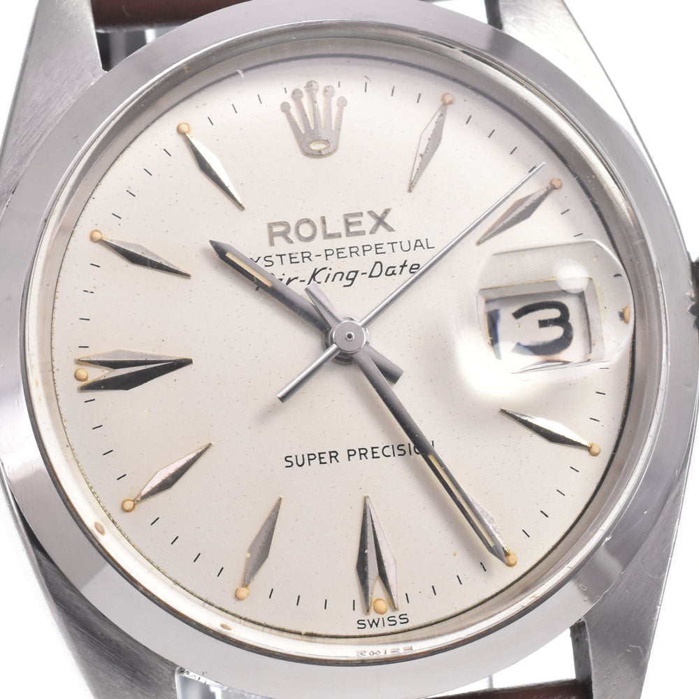 ROLEX Air King Oyster Perpetual 5700 Date Cal.1530 Silver Dial Automatic Men's
 Watch N#151164