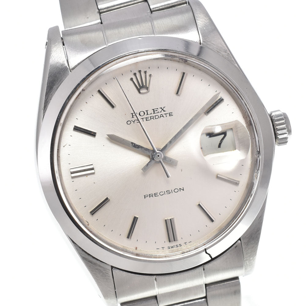 ROLEX Oyster Date Precision 6694 vintage Date Silver Dial Hand Winding Men's
 Watch N#151165