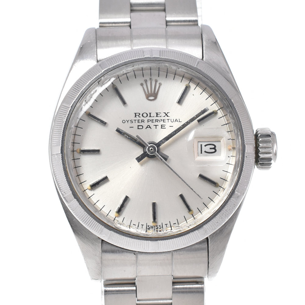 ROLEX Oyster Perpetual Date 6919 vintage Cal.2030 Silver Dial Automatic Ladies
 Watch O#151166
