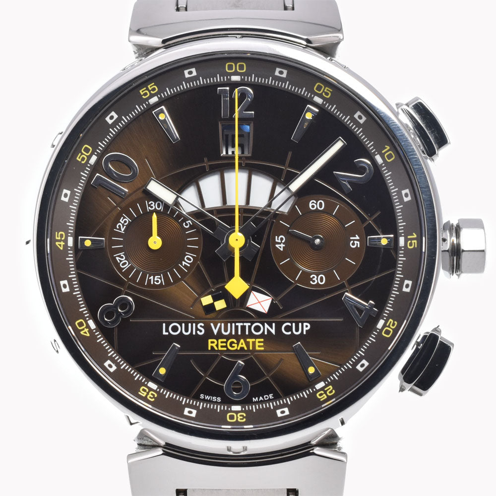LOUIS VUITTON Tambour Cregatta Louis Vuitton Cup Q1021 Brown Dial Automatic Men's
 Watch O#151171
