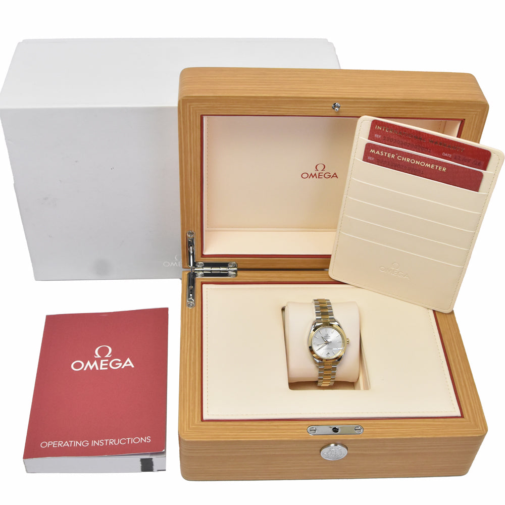 with paper OMEGA Seamaster Aqua Terra 220.20.30.20.02.001 Silver Dial Automatic Ladies
 Watch M#151173