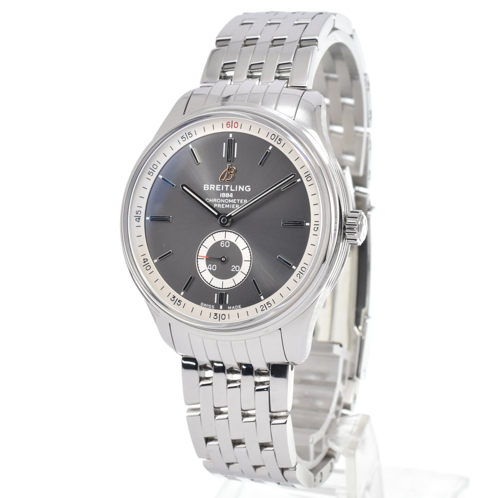 with paper BREITLING Premier A37340 gray Dial Automatic Men's
 Watch N#151178
