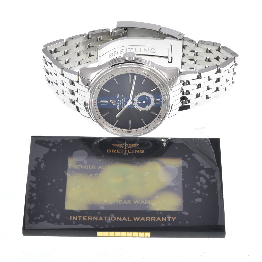 with paper BREITLING Premier A37340 gray Dial Automatic Men's
 Watch N#151178