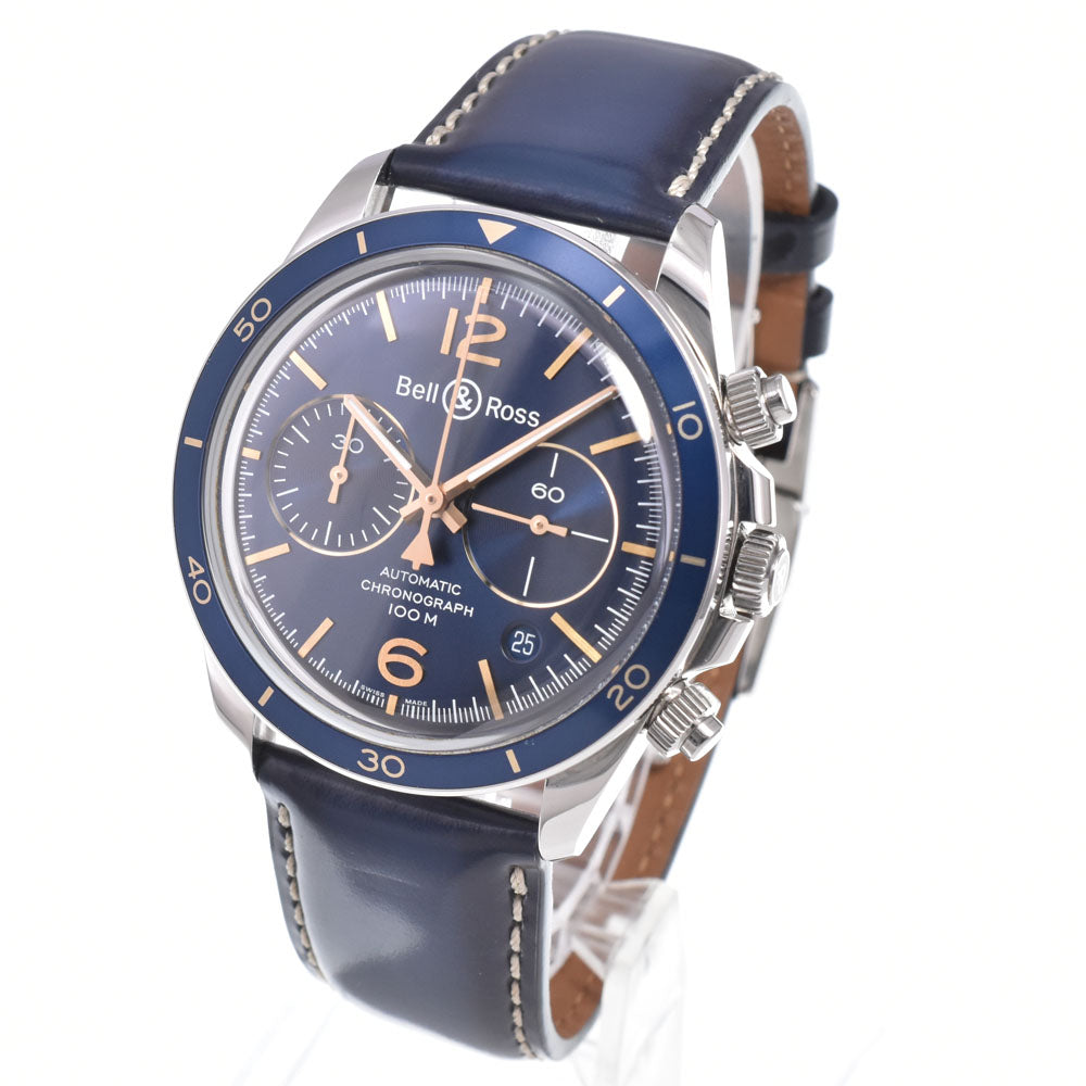with paper Bell＆Ross Vintage AERONAVALE BRV2-94 blue Dial Automatic Men's
 Watch M#151184