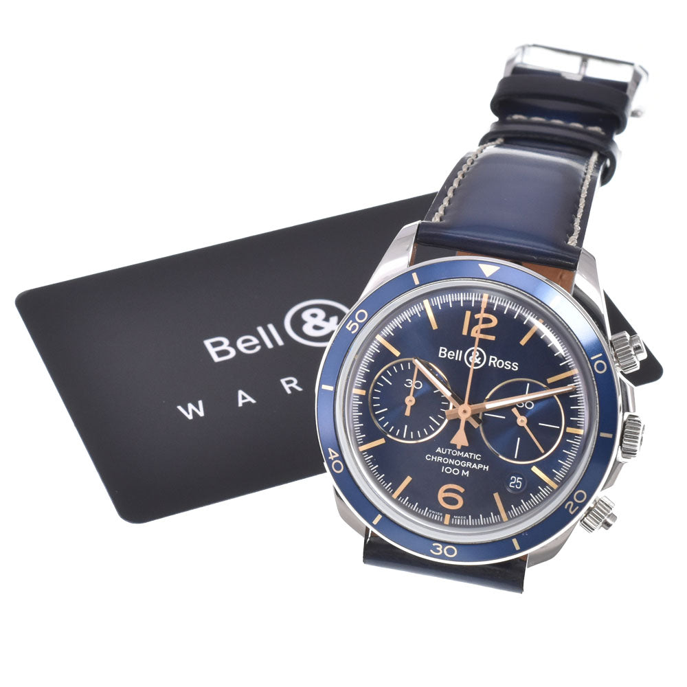 with paper Bell＆Ross Vintage AERONAVALE BRV2-94 blue Dial Automatic Men's
 Watch M#151184
