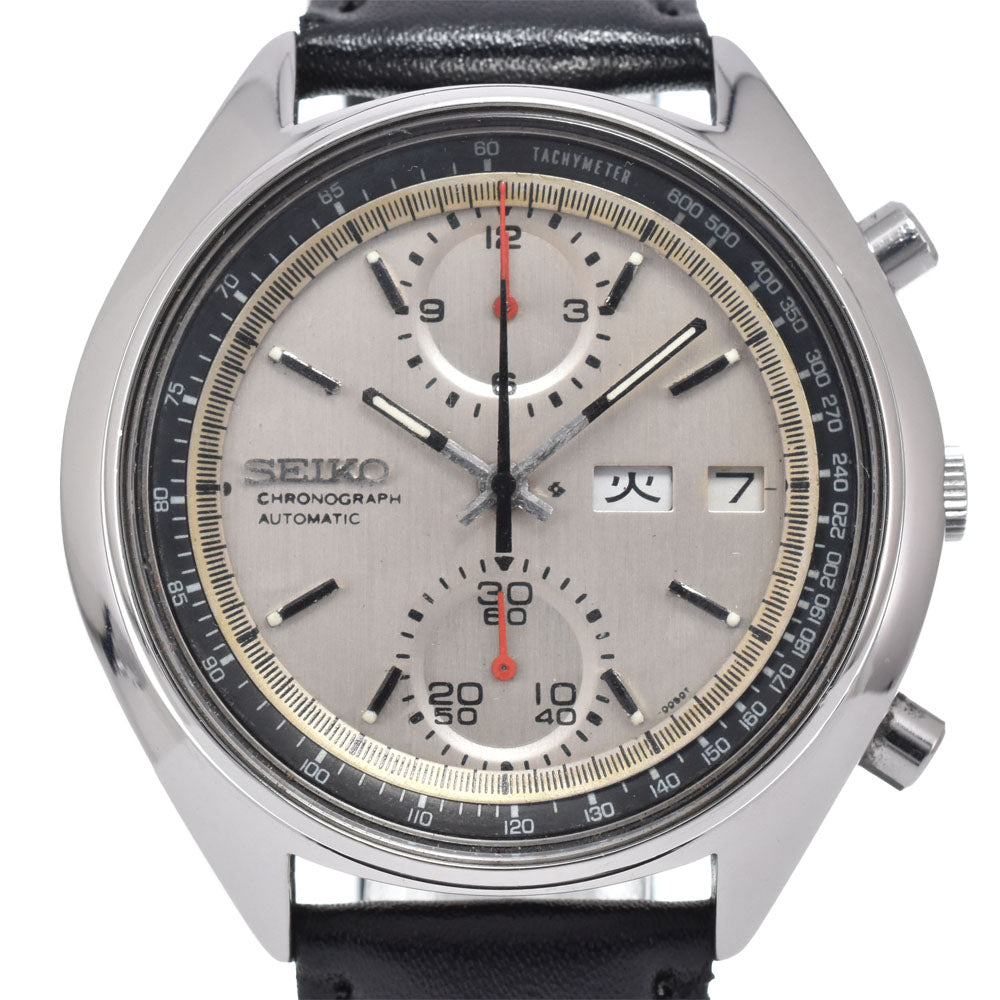 SEIKO 6138-8000 vintage Chronograph day date Silver Dial Automatic Men's
 Watch N#151186