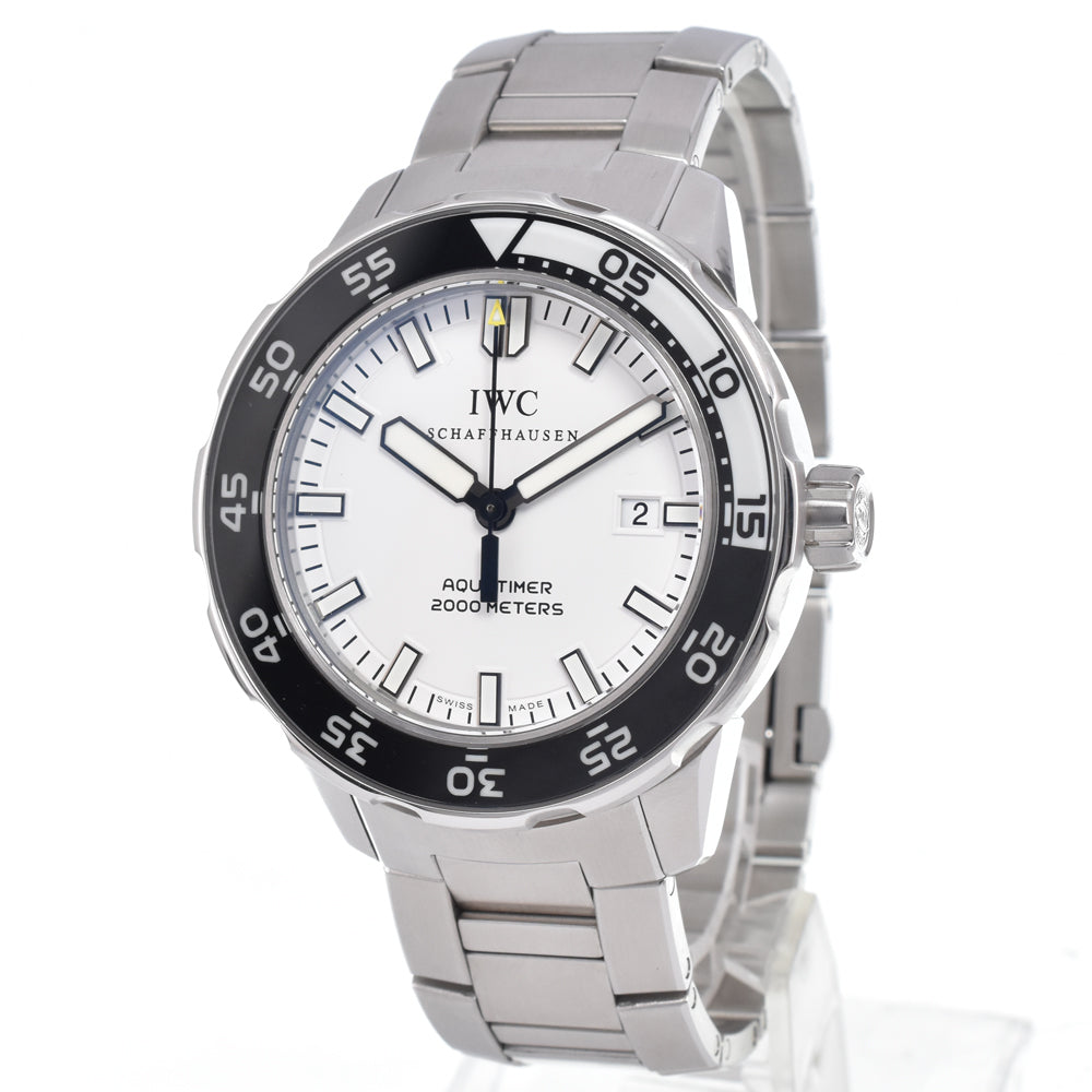 with paper IWC SCHAFFHAUSEN Aquatimer Automatic 2000 IW356809 white Dial Automatic Men's
 Watch N#151190