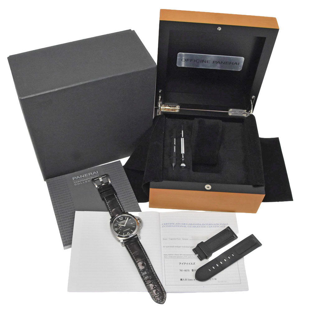 with paper PANERAI Luminor Marina 1950 3 Days PAM00312 black Dial Automatic Men's
 Watch N#151194