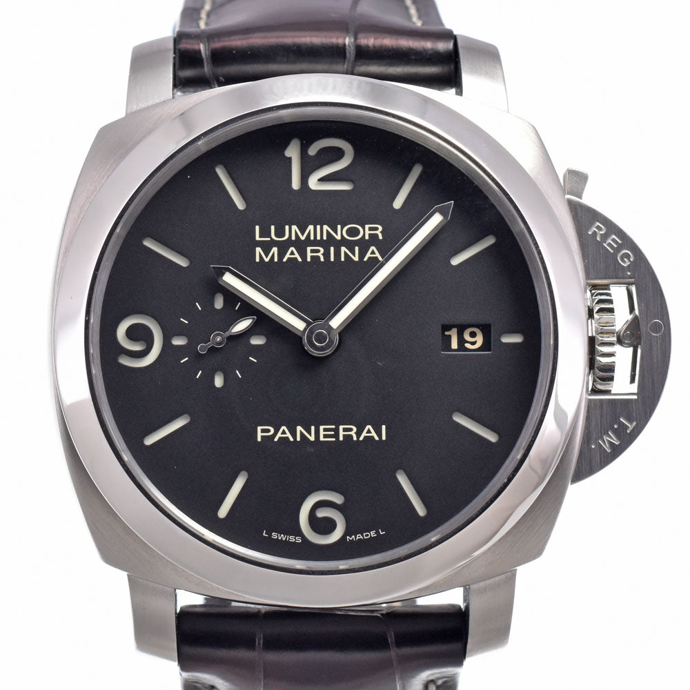 with paper PANERAI Luminor Marina 1950 3 Days PAM00312 black Dial Automatic Men's
 Watch N#151194
