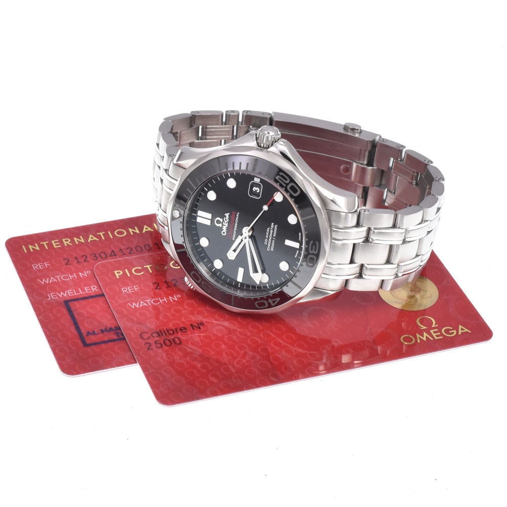 with paper OMEGA Seamaster Pro Divers 300M 212.30.41.20.01.003 black Dial Automatic Men's
 Watch N#151196