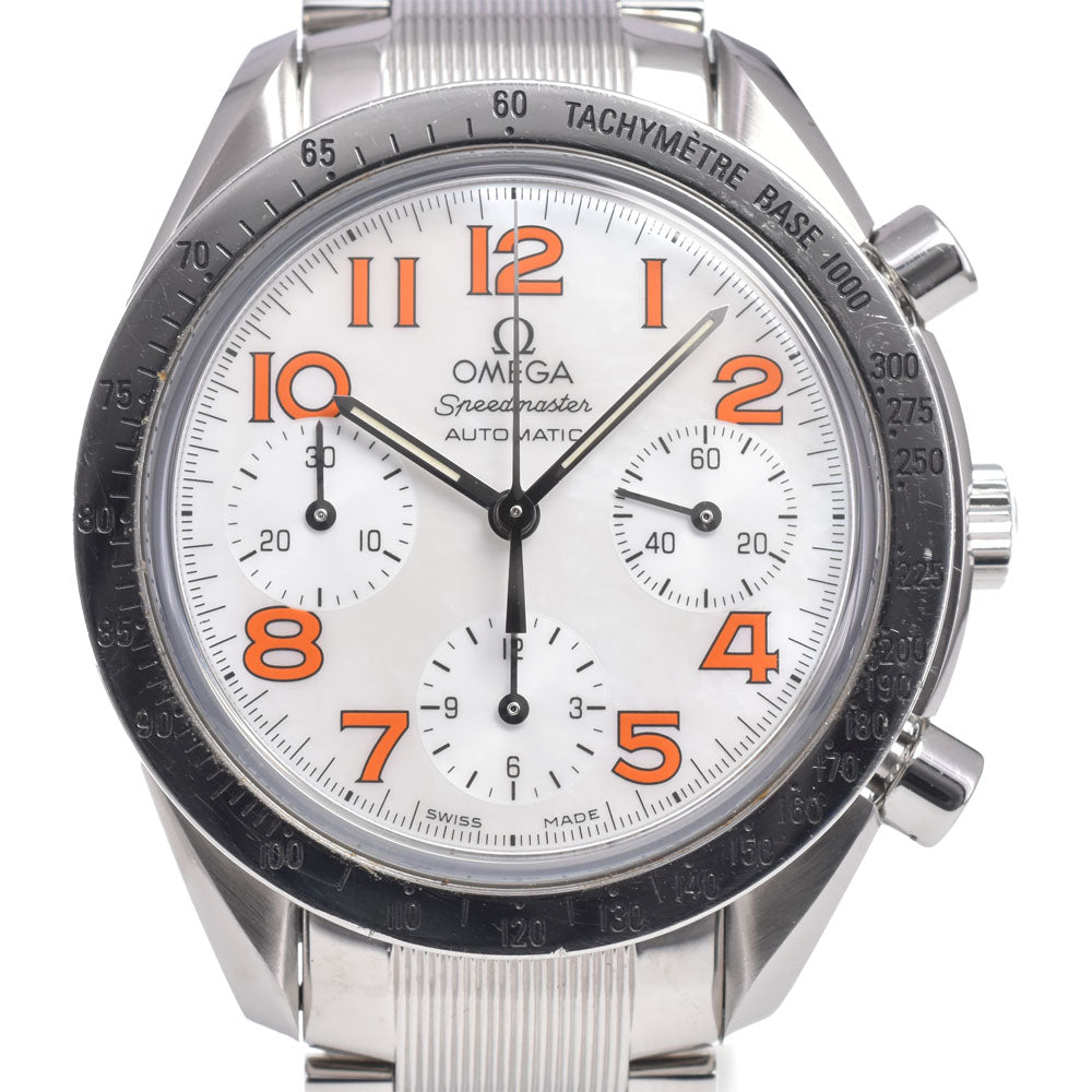 with paper OMEGA Speedmaster 3534.78.00 white shell/orange Dial Automatic Ladies
 Watch M#151198