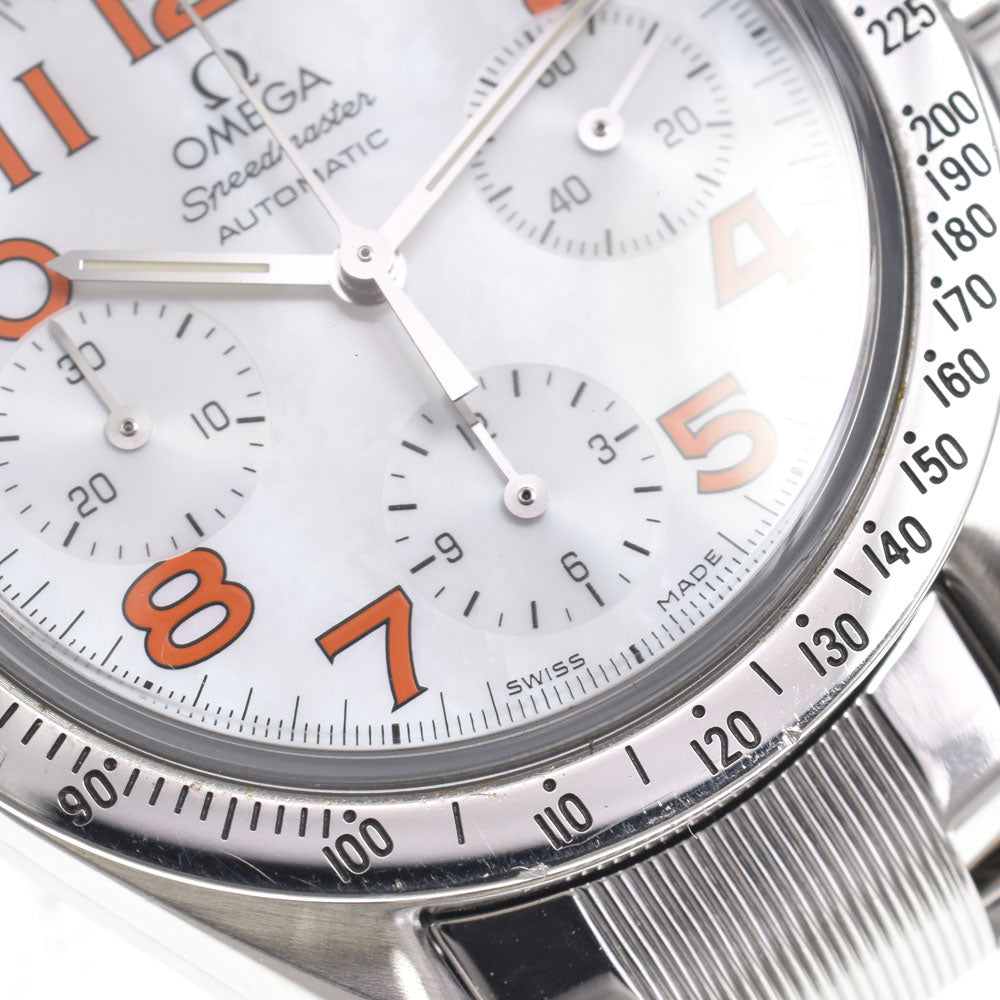 with paper OMEGA Speedmaster 3534.78.00 white shell/orange Dial Automatic Ladies
 Watch M#151198