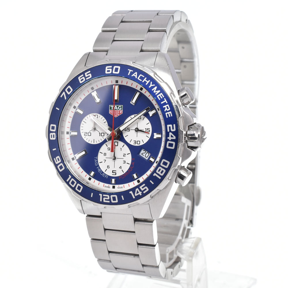 with paper TAG HEUER Formula 1 CAZ1018.BA0842 Chronograph Date blue Dial Quartz Men's
 Watch N#151200