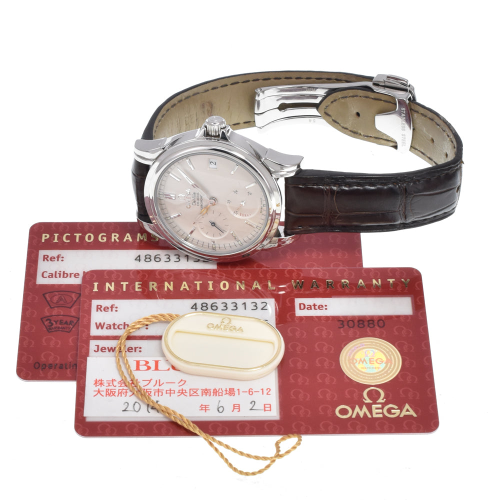 with paper OMEGA De Ville Coaxial 4863.31.32 Silver Dial Automatic Men's
 Watch N#151202