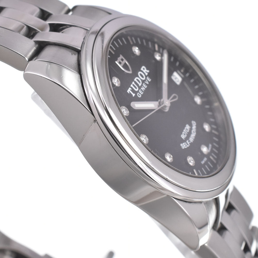 with paper TUDOR Grammar Date 55000 10P diamond black Dial Automatic Men's
 Watch N#151203