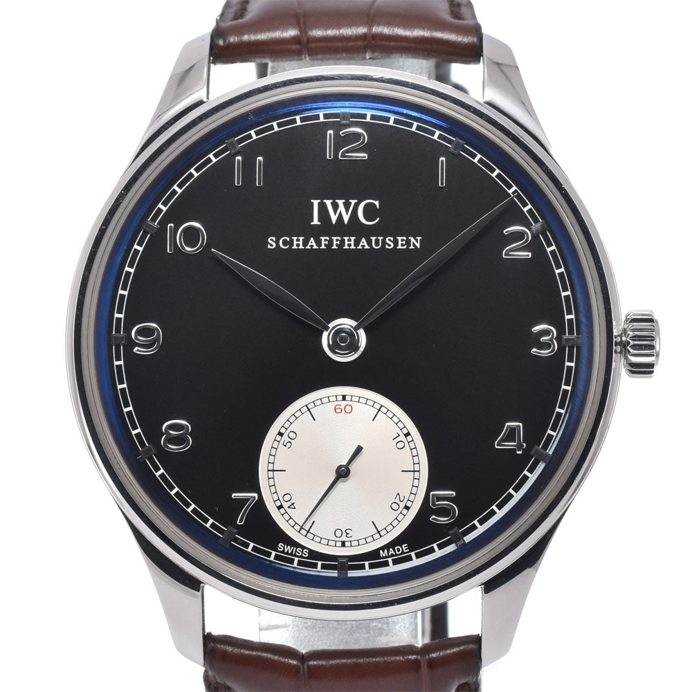 IWC SCHAFFHAUSEN Portugese IW545404 black Dial Hand Winding Men's
 Watch N#151206