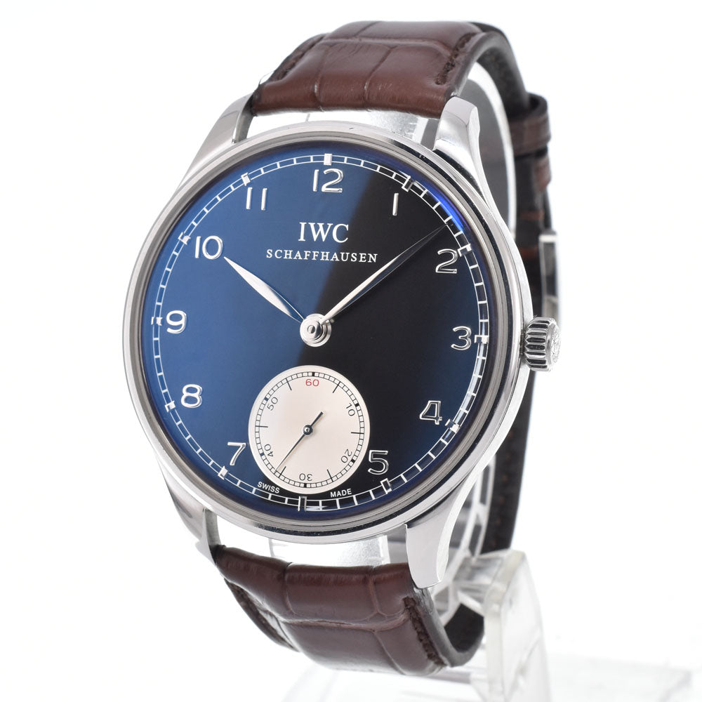 IWC SCHAFFHAUSEN Portugese IW545404 black Dial Hand Winding Men's
 Watch N#151206