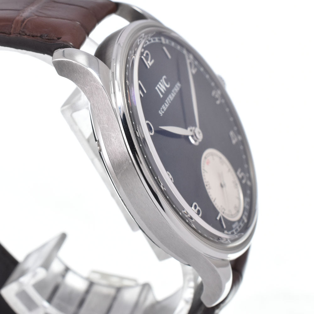 IWC SCHAFFHAUSEN Portugese IW545404 black Dial Hand Winding Men's
 Watch N#151206