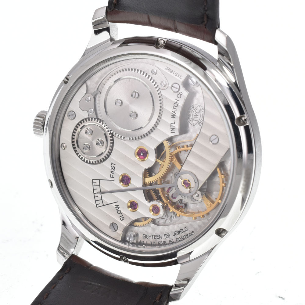 IWC SCHAFFHAUSEN Portugese IW545404 black Dial Hand Winding Men's
 Watch N#151206