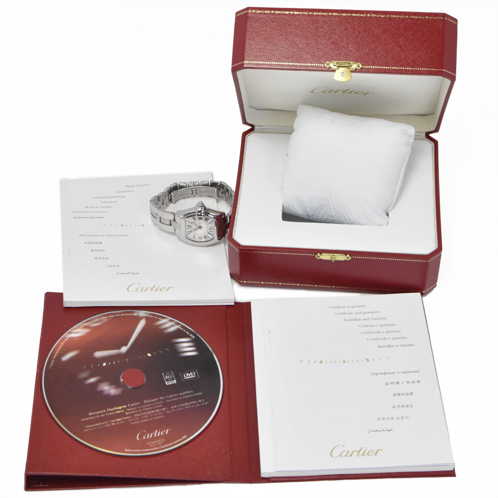 with paper CARTIER Roadster SM W62016V3 Silver Dial Quartz Ladies
 Watch N#151208