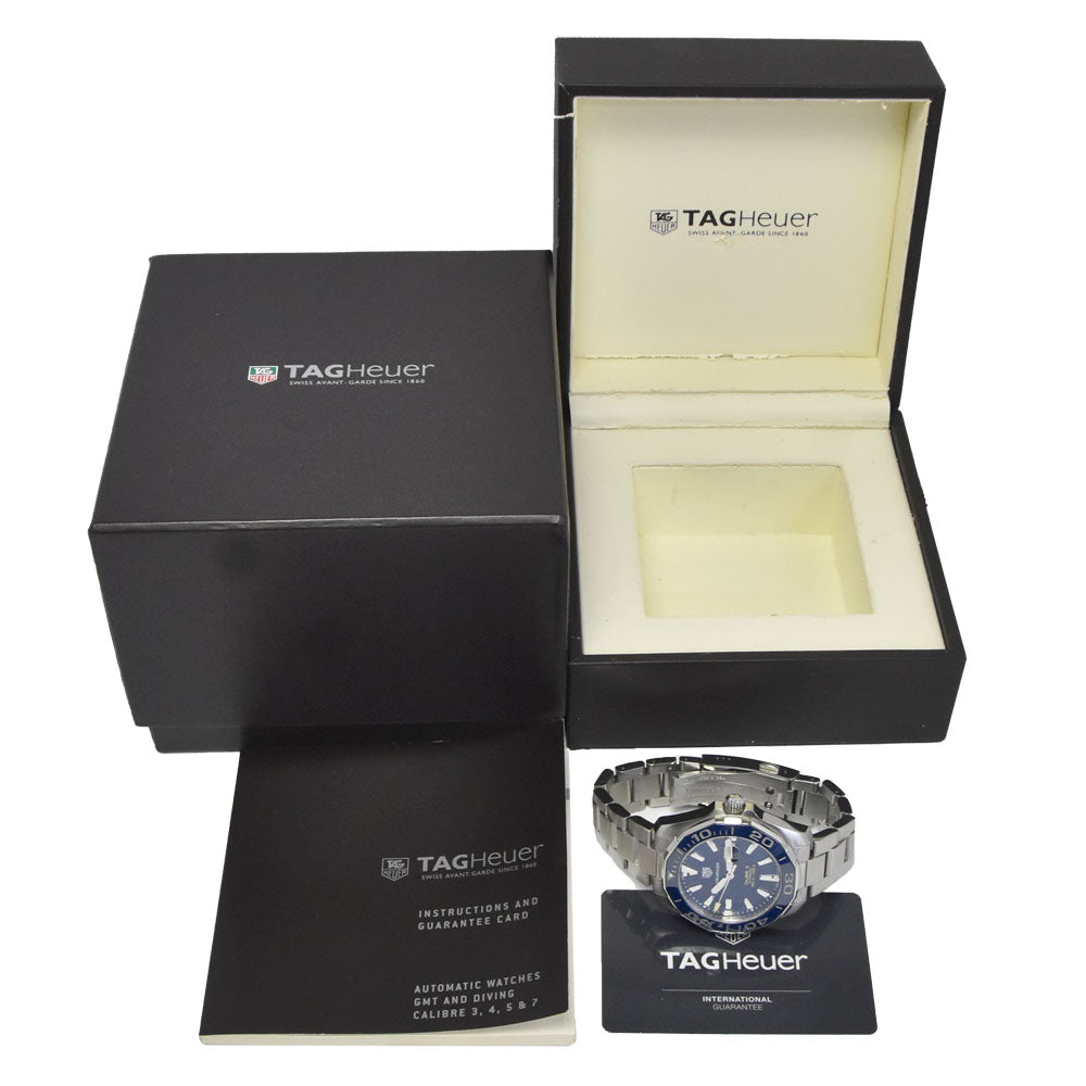 with paper TAG HEUER Aquaracer 300m Caliber 5 WAY201B.BA0927 Date blue Dial Automatic Men's
 Watch O#151209