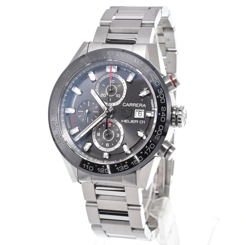 with paper TAG HEUER Carrera CAR201W.BA0714 Chronograph Date gray Dial Automatic Men's
 Watch O#151210