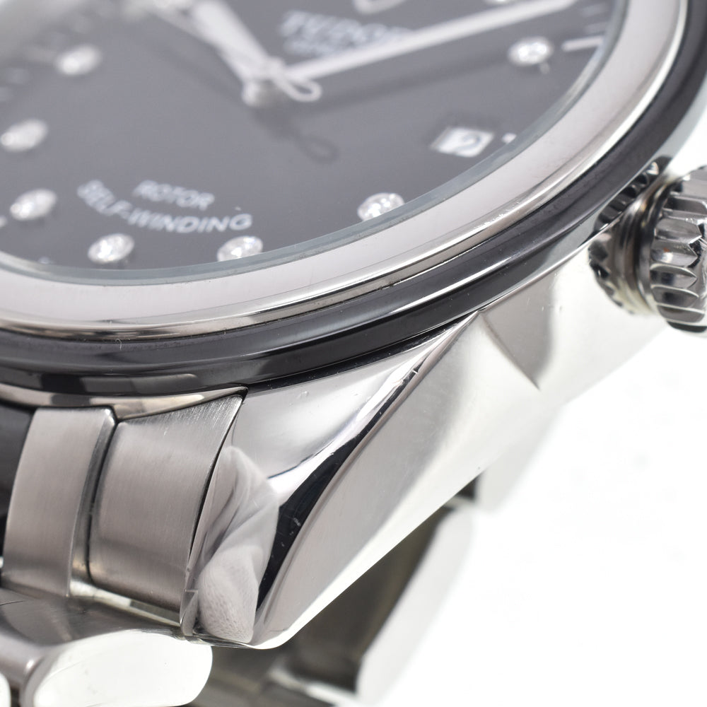 with paper TUDOR Glamour 56000 10P diamond black Dial Automatic Men's
 Watch N#151218