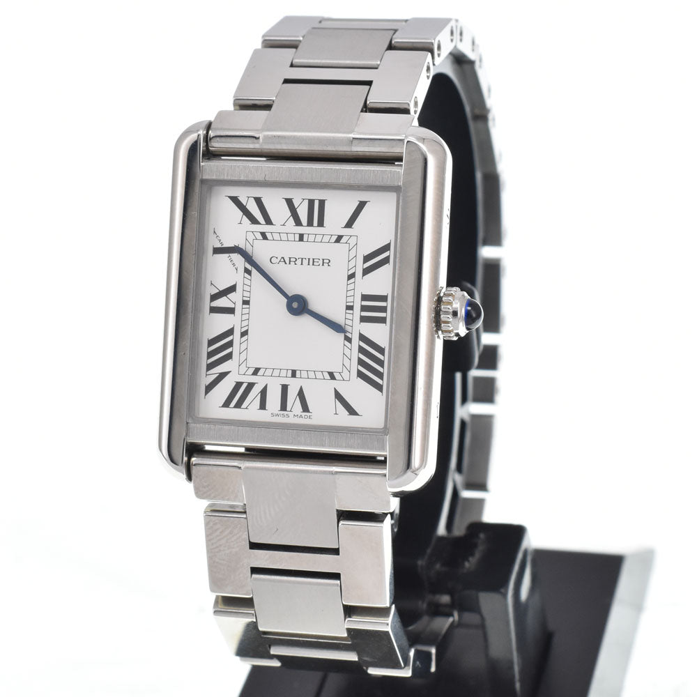 with paper CARTIER Tank solo W5200013 Silver Dial Quartz Ladies
 Watch M#151220