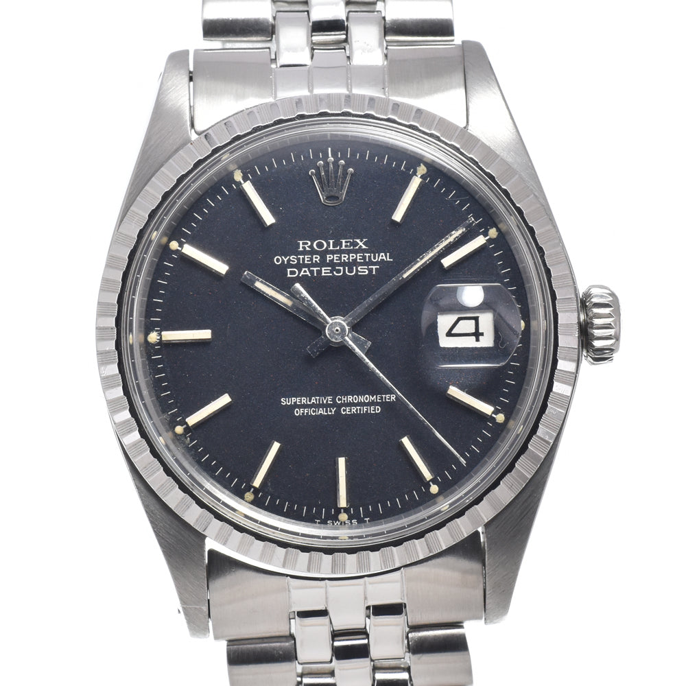 ROLEX Oyster Perpetual DATEJUST 1603 vintage Cal.1570 black Dial Automatic Men's
 Watch O#151221